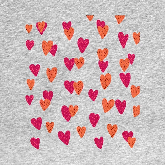 red and orange hearts by Pacesyte